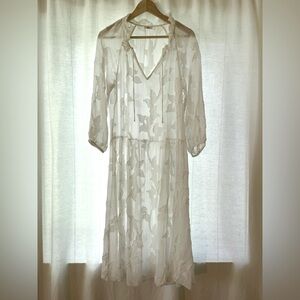 ARITZIA chiffon/ jacquard midi dress